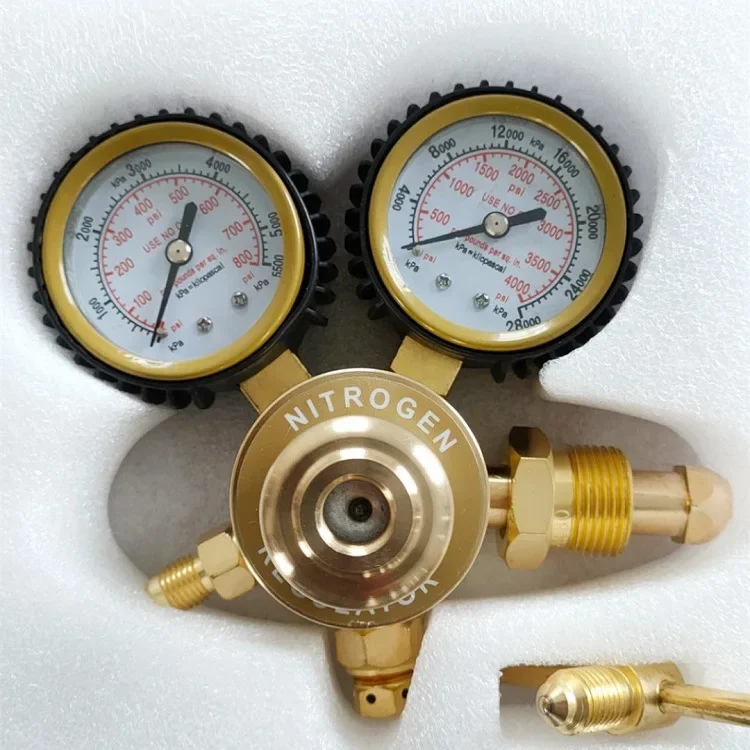 HX-D-033 High Pressure Nitrogen Pressure Reducing Valve All Copper American Style High Pressure Nitrogen Pressure Reducer