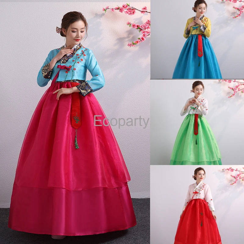 2023 Hanbok для женщин 2 шт. корейский традиционный костюм для выступления в дворцовом зале одежда для свадьбы Новогоднее праздничное платье