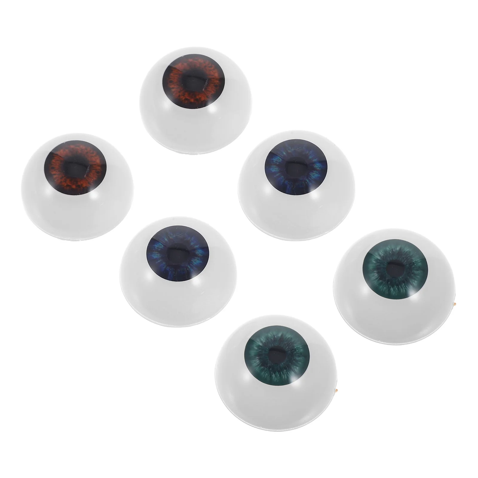 

3Pairs Acrylic Eyes 24Mm Realistic Half Round Craft Eyeballs for Halloween Horror Props DIY Mask Puppet Bear Crafts