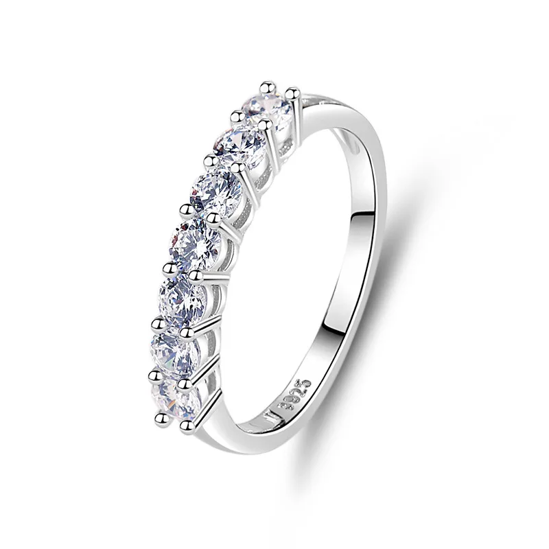 

S925 Sterling Silver Ring for Women Birthday Gift Elegant Similar Moissanite Diamond Ring for Girl Lady