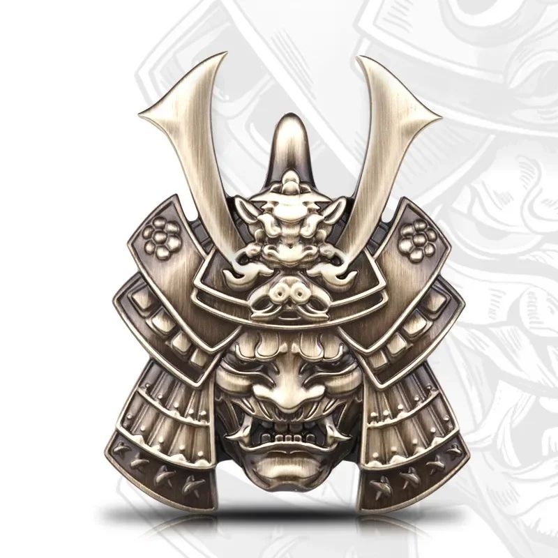 

Japanese Samurai Hannya Metal Car Stickers Emblem Hot Badge Skull Style Pranjna Gunmetal Trunk Auto Motorcycle Accessories