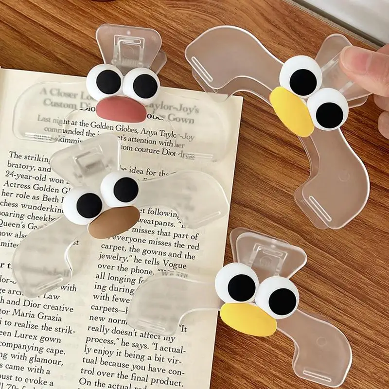 Transparent acrylic plastic book clip simple reading aid fixed book holder niche design practical note holder