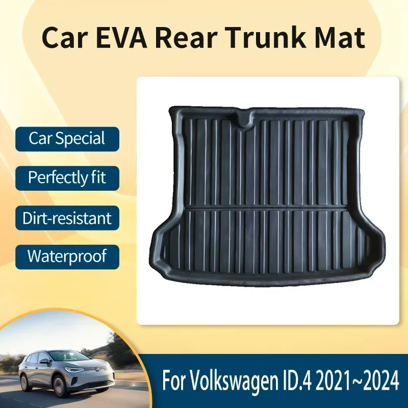 

Car Rear Trunk Mats For Volkswagen ID.4 VW ID4 ID 4 2021 2022 2023 2024 Waterproof Pad EVA Trunk Storage Pad Car Accessories