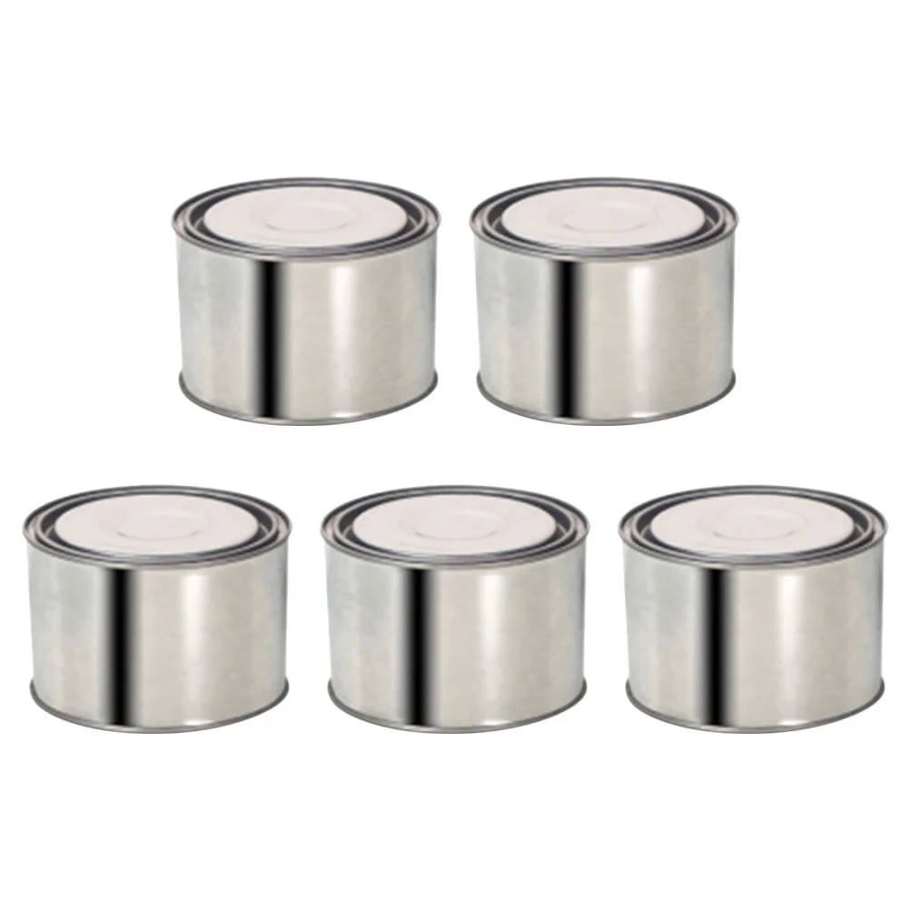 5 Pcs Metal Paint Can Sealing Oil Empty Painting Miniature Cans with Lids Tinplate Handle Handheld Container Pigment