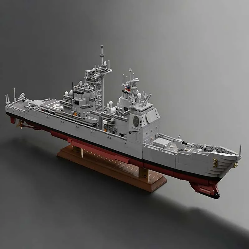 3742 ELEMENTÓW Seria Wojenna Krążownik klasy Ticonderoga MOC Personalizowany Modułowy Zestaw Klocków Kreatywny Projekt DIY Zabawka dla Chłopców Prezent Urodzinowy