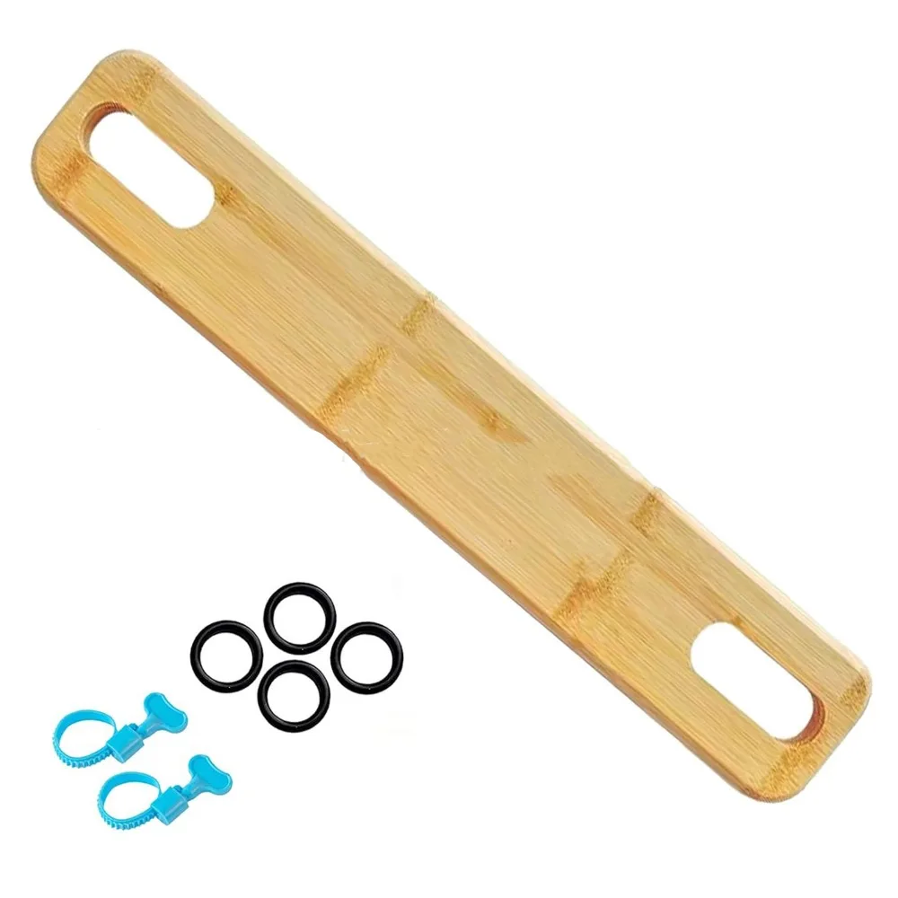 Adjustable High Chair Footrest Stable Design Wooden Material Baby Highchairs Pedal Non-slip Rubber Rings Highchair Accessory