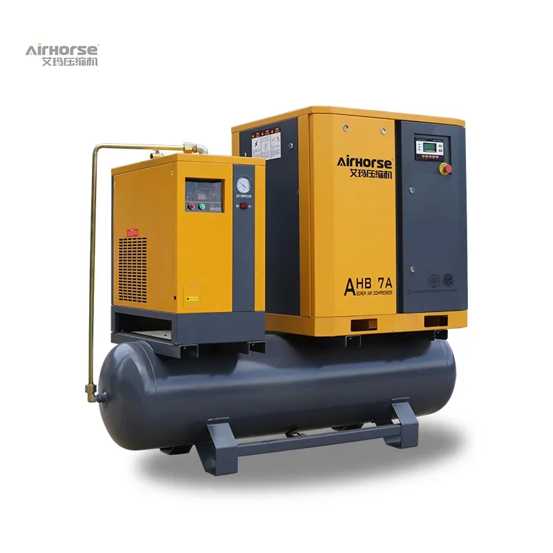 screw air compressor 4kw 5 hp 220V 380V air compressor with single phase