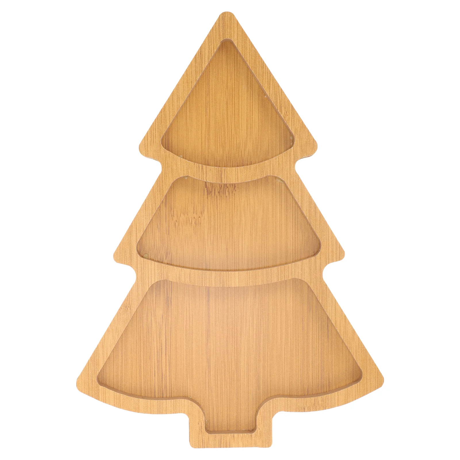 

Christmas Tree Tray Plate Dessert Wood Dinner Candy Bowl Food Wooden Xmas Shaped Fruit