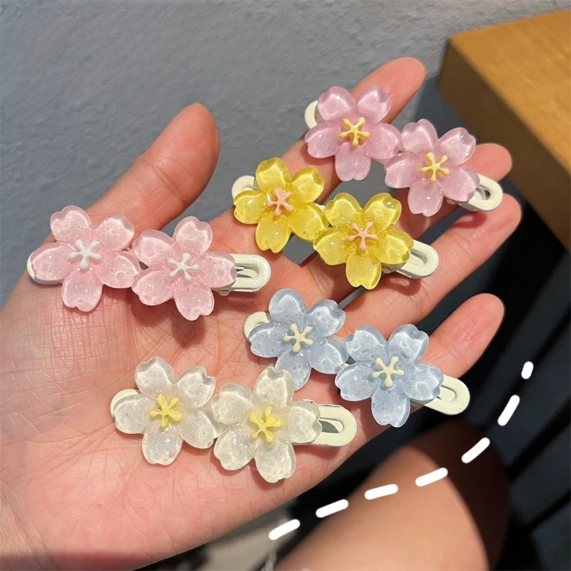 

Cherry Blossom Fresh Cute Soft Cute Girl Wave Hair Clip Side Duckboard Clip