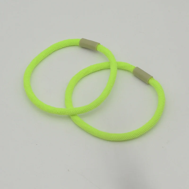50 Stück 4 mm Neonfarbene Twilled Cords elastische Haarbänder 5 mm Beige Kaffee Gummi Haargummi für Mädchen Pferdeschwanzhalter Haargummis – Detail 5