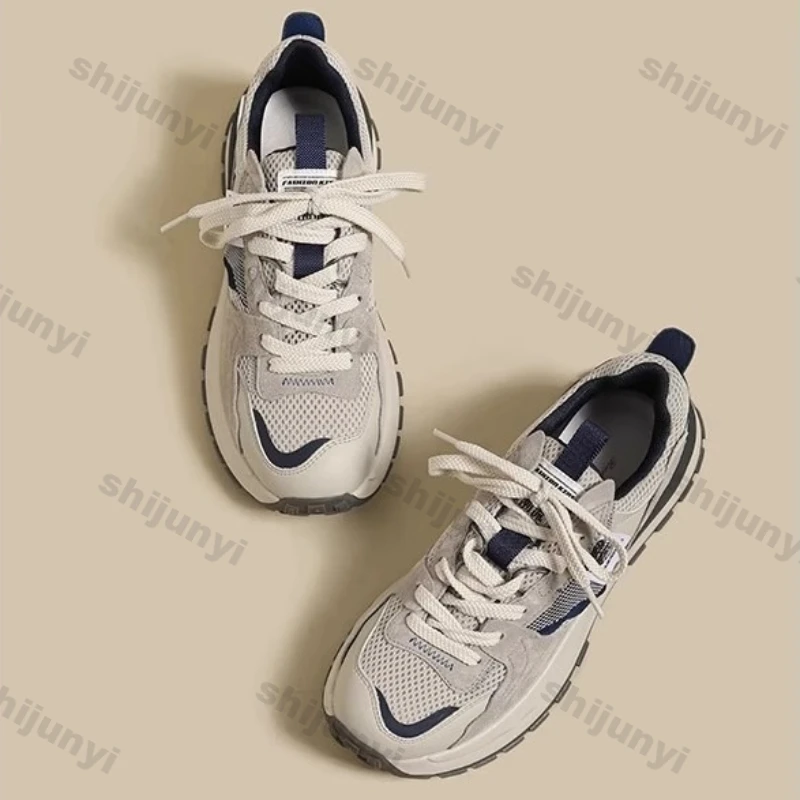 

Lightweight Breathable Mesh Casual Sport Shoes Comfort Non Slip Hard Wearing Chunky Sneakers Trendy Spring Woman Vulcanize Shoes
