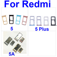   & Sim Card Tray For Xiaomi Redmi Hongmi Red Rice 5 5A 5 Plus SIM Card Reader Socket Holder Adapter Replacement Patrs