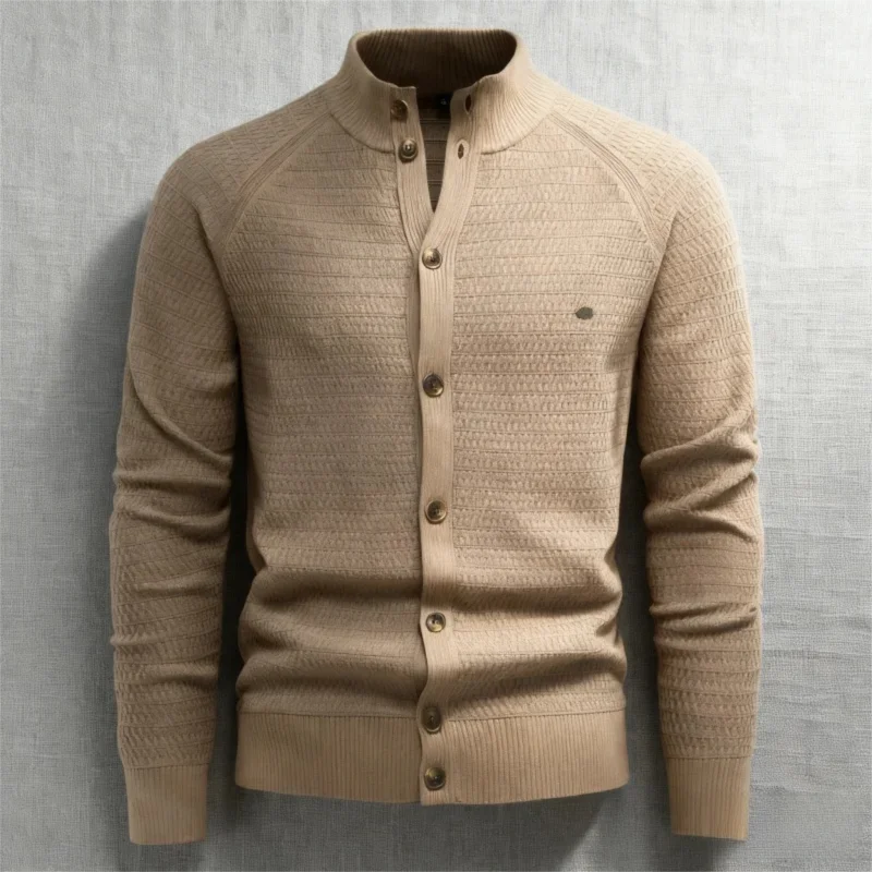 سترة صوف ميرينو للرجال - سترة كاجوال ضيقة مناسبة للعمل لمجموعة الخريف والشتاء (صنع في إيطاليا)