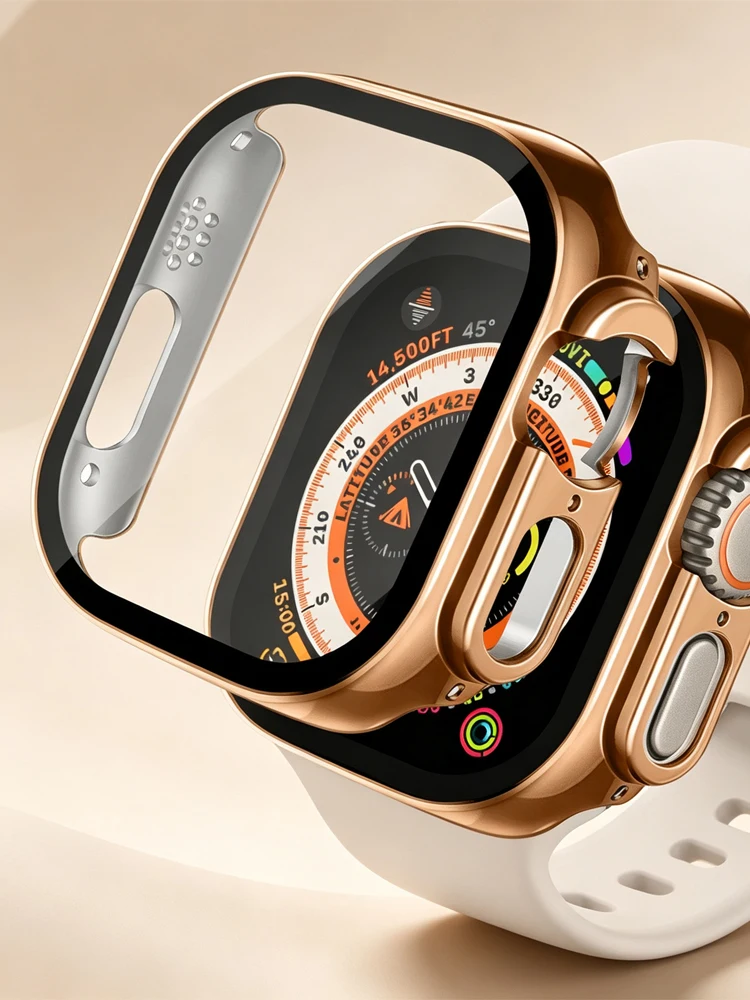Screen Protector for Apple Watch Case Ultra 4 3 2 49mm Accessories Protective PC Bumper Tempered Glass iWatch series ultra Cover