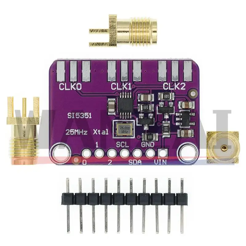 DC 3V-5V CJMCU-5351 Si5351A Si5351 I2C Clock Generator Breakout Board Module Signal Generator Clock 8KHz-160MHz For Arduino