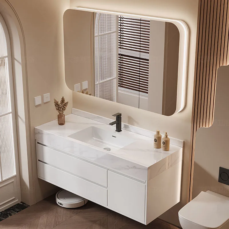 

Mirror Toilet Cupboard Organizer Storage Partitions Display Drawers Paper Bathroom Cabinet Skincare Gabinete Trendy Furniture