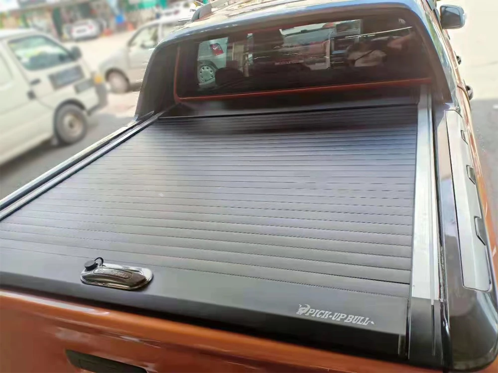 Manual Retractable Roller Lid Shutter for Ranger Dmax Hilux Navara Triton Wildtrak with Lock Soft Aluminium Bed Tonneau Cover