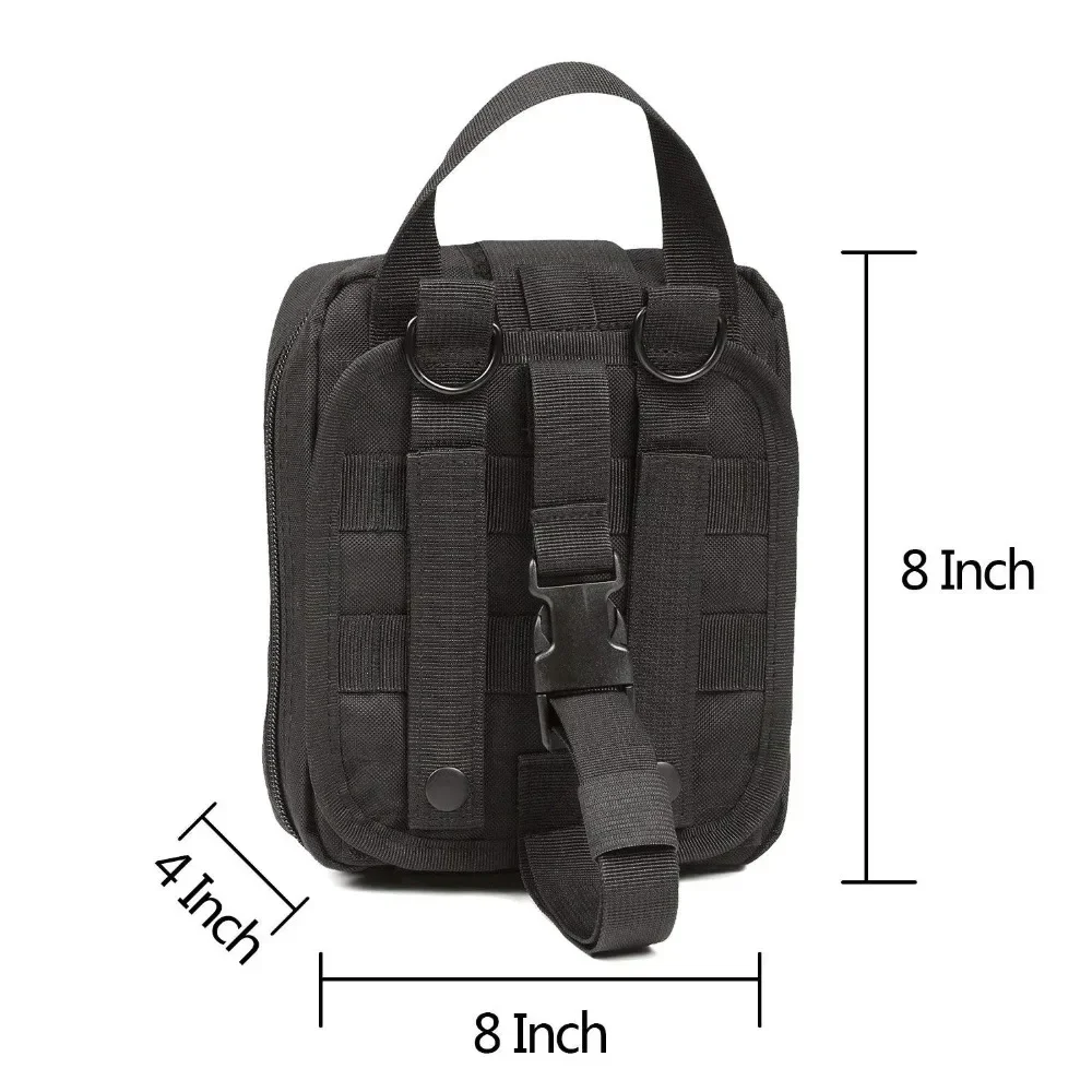 Paquete de cintura al aire libre, bolsa de escalada para acampar, estuche de emergencia negro, Kits de primeros auxilios de agua al aire libre, tela