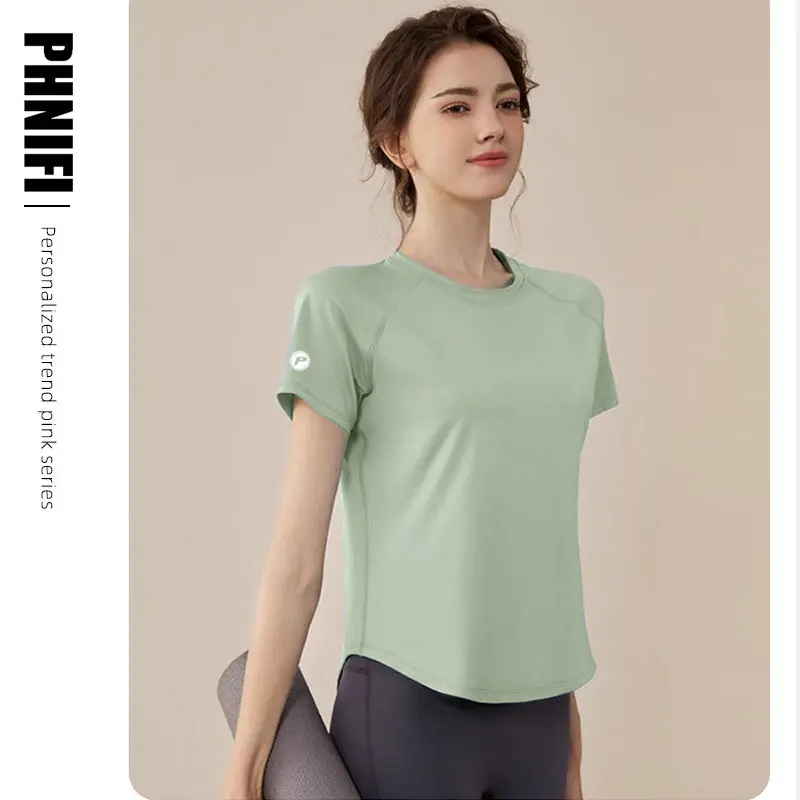 

Брендовые топы для йоги, спортивная одежда, женские спортивные рубашки, дышащая, быстросохнущая футболка с короткими рукавами для тренировок, одежда для бега, йоги, пилатеса