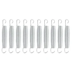 10Pcs Trampoline Springs Spring Springs Stainless Steel Trampoline Replacement Silver 10x Accessories Kit Parts