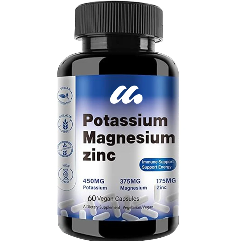 

Magnesium supplements - Zinc Magnesium Potassium Aspartate for vascular, bone, heart, muscle, and neurological health, non GMO