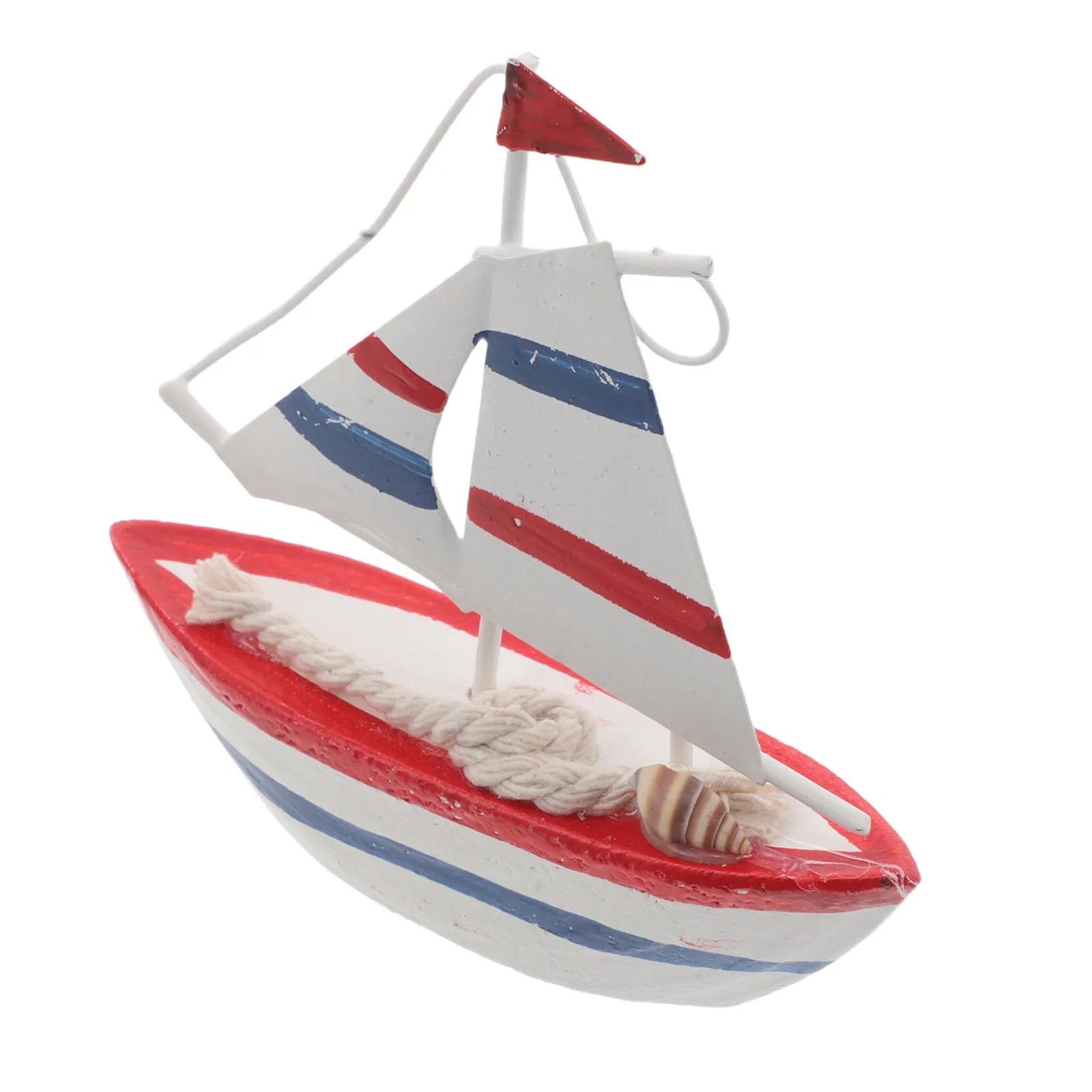 

Wooden Sailboat Centerpiece 11Cm Mediterranean Nautical Decor for Living Room Office Shelf Coastal Table Graduation Party Cake