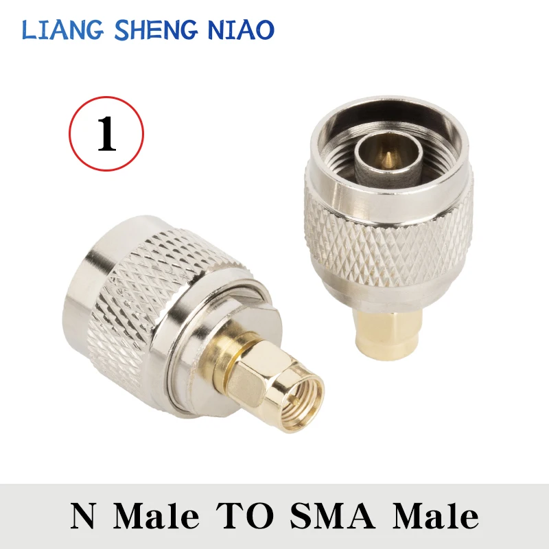 1Pcs SMA to TNC Male plug & Female jack BNC to SMA RF Coaxial Adapter connector Test Converter Brass F female to SMA male plug