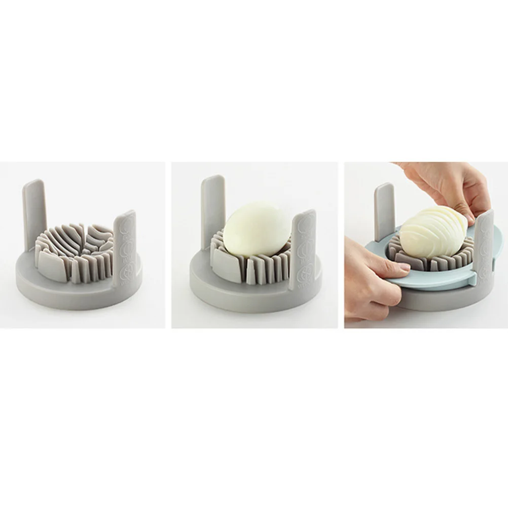 

3-in-1 Egg Slicer Multifunction Cutter Dividers Separator Kitchen Gadget Blue Food-Grade PP Stainless Steel