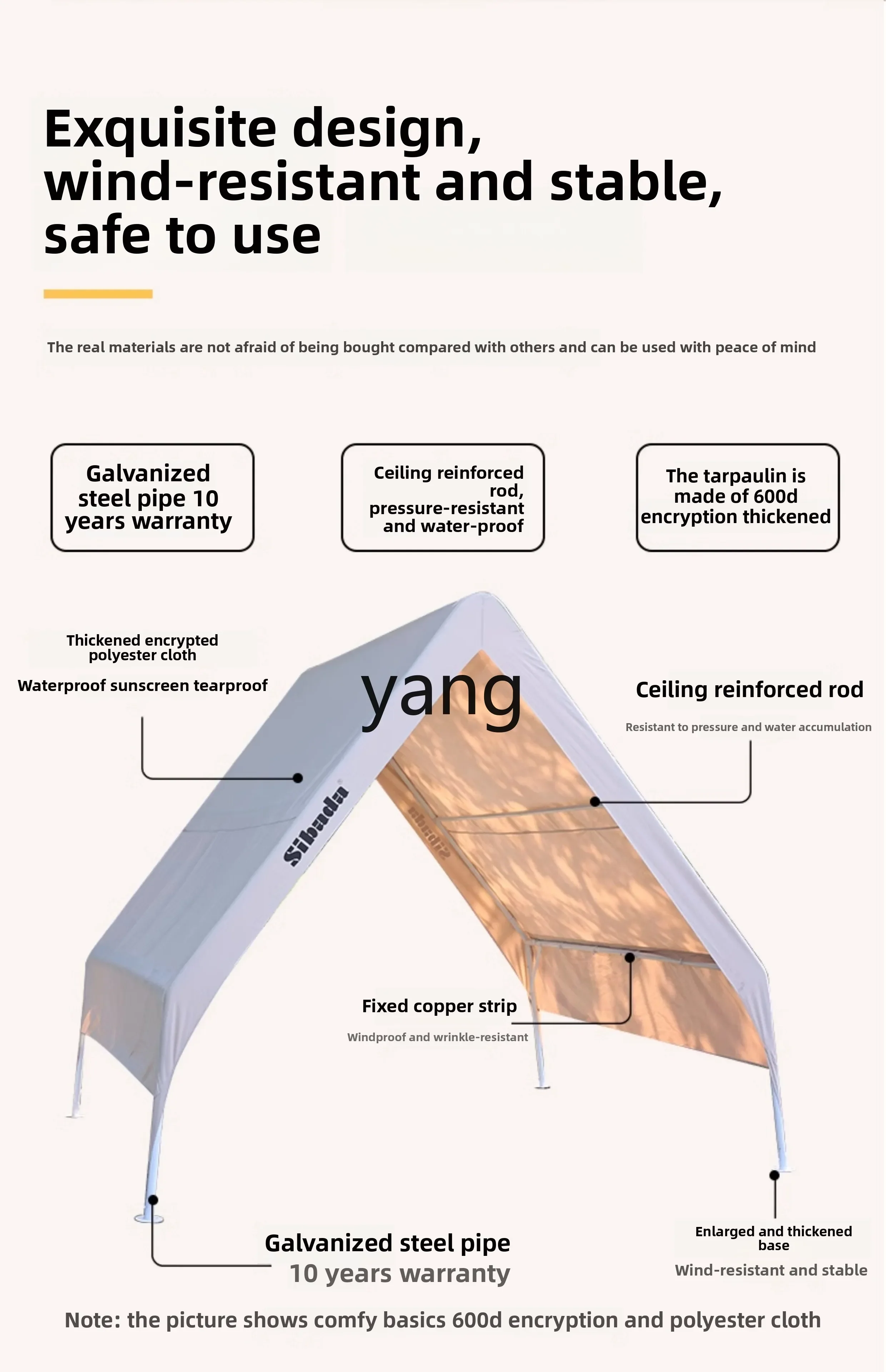 LH outdoor Internet celebrity triangle camping tent camp famous hotel terrace hot pot catering rain shelter
