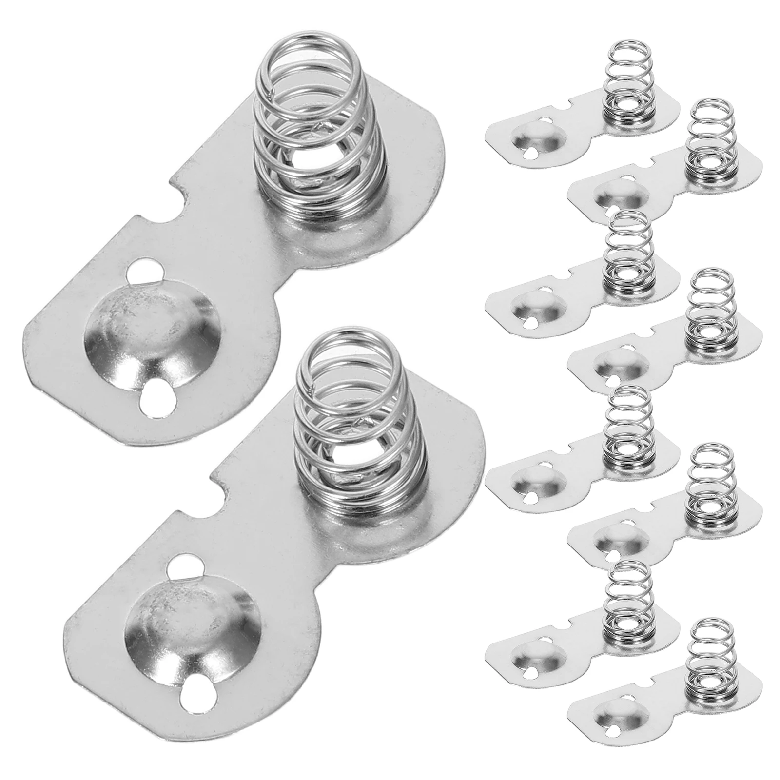 

10pcs Aa Semicircle Nickel Spring Contacts Diy Box Accessories Durable Elastic Slot Plates Conversion Contacts