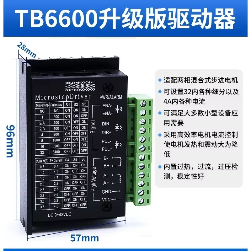 Stepper Motor Driver Compatible with 42 57 86 Series 2 Phase and 3 Phase Motors Multiple Models Available for CNC Automation