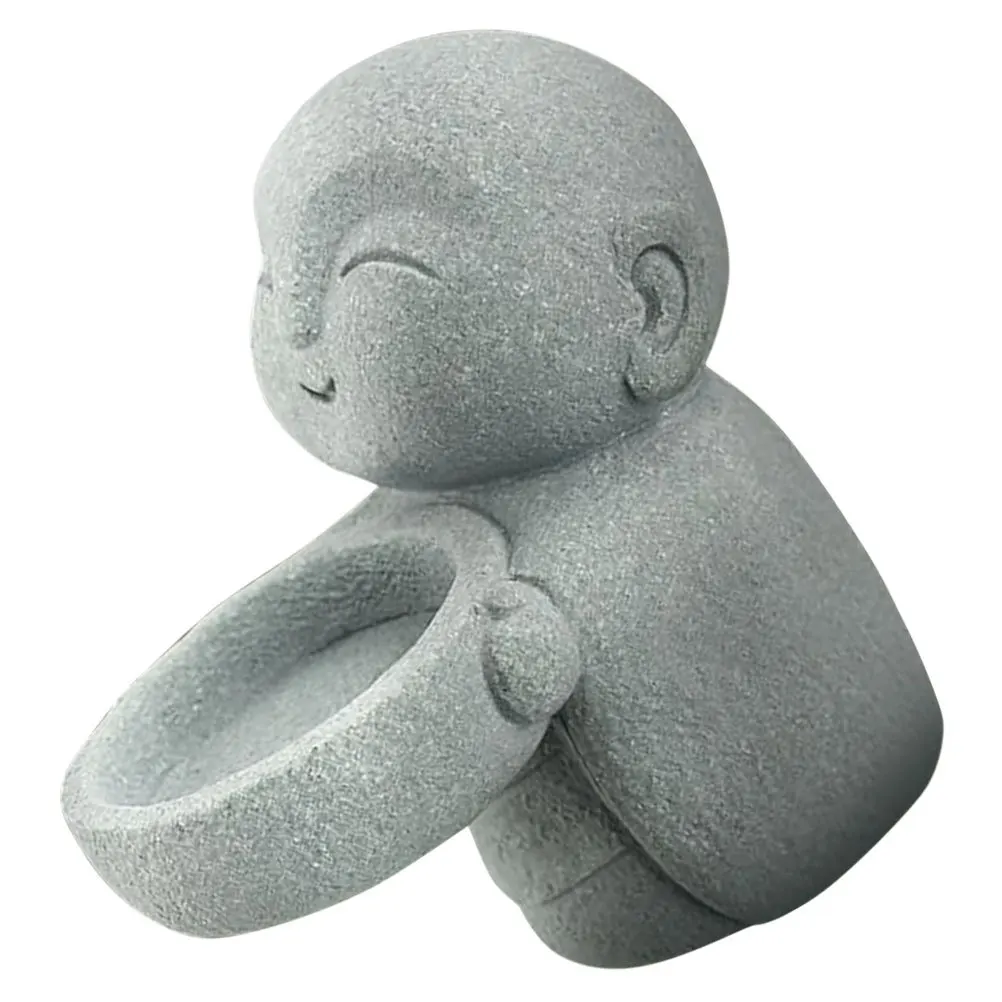 

Vintage Resin Buddha Statue Tealight Holder Decorative Candlestick for Tabletop Home Decor Collection Flameless Artware