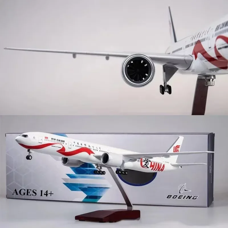 

New 47CM 1/157 Airplane 777 B777 Dreamliner Aircraft Air China Airlines Model W Light & Wheel Diecast Plastic Resin Plane Decor
