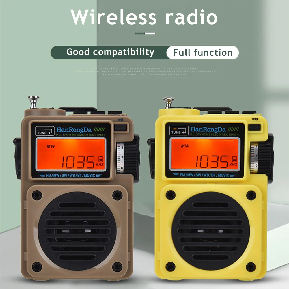 HRD701 HRD700 FM/MW/SW/WB/AM Digital Radio Portable Full-Band Wireless Bluetooth Audio Receiver Music Player For Emergency Home