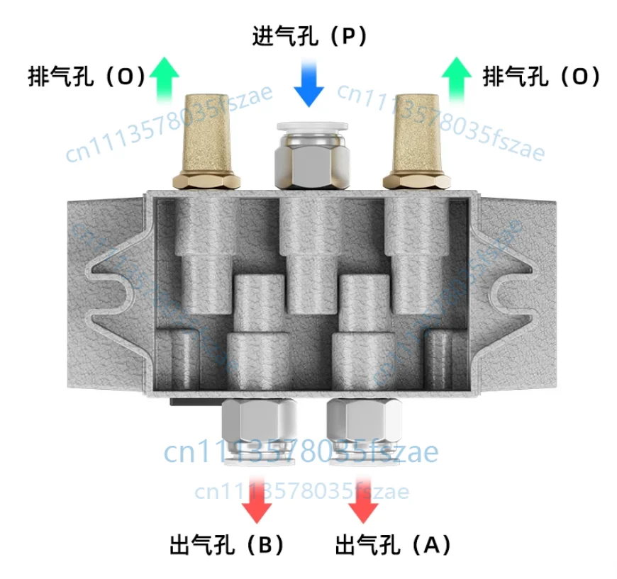 Accessories 1 pcs two-position five-way solenoid valve k25dh-6