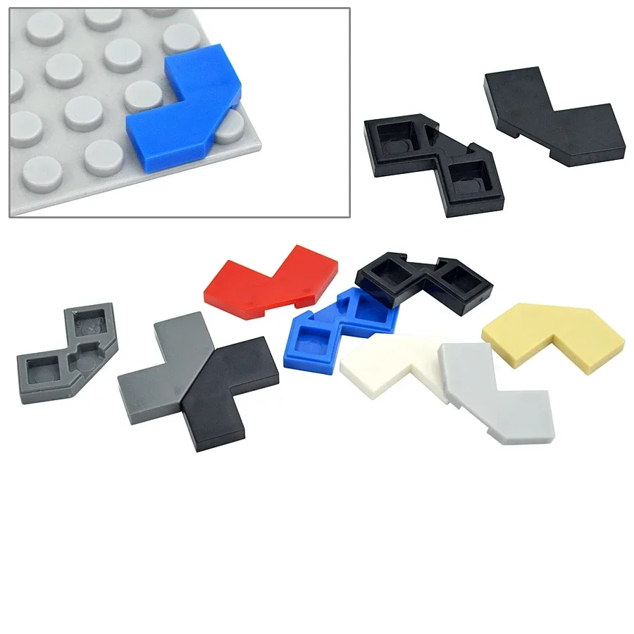 DIY 50Pcs Self-Locking Bricks Tiles 2x2 Corner Parts 27263 Assembles Particles Enlighten Educational Gift Toys for Children