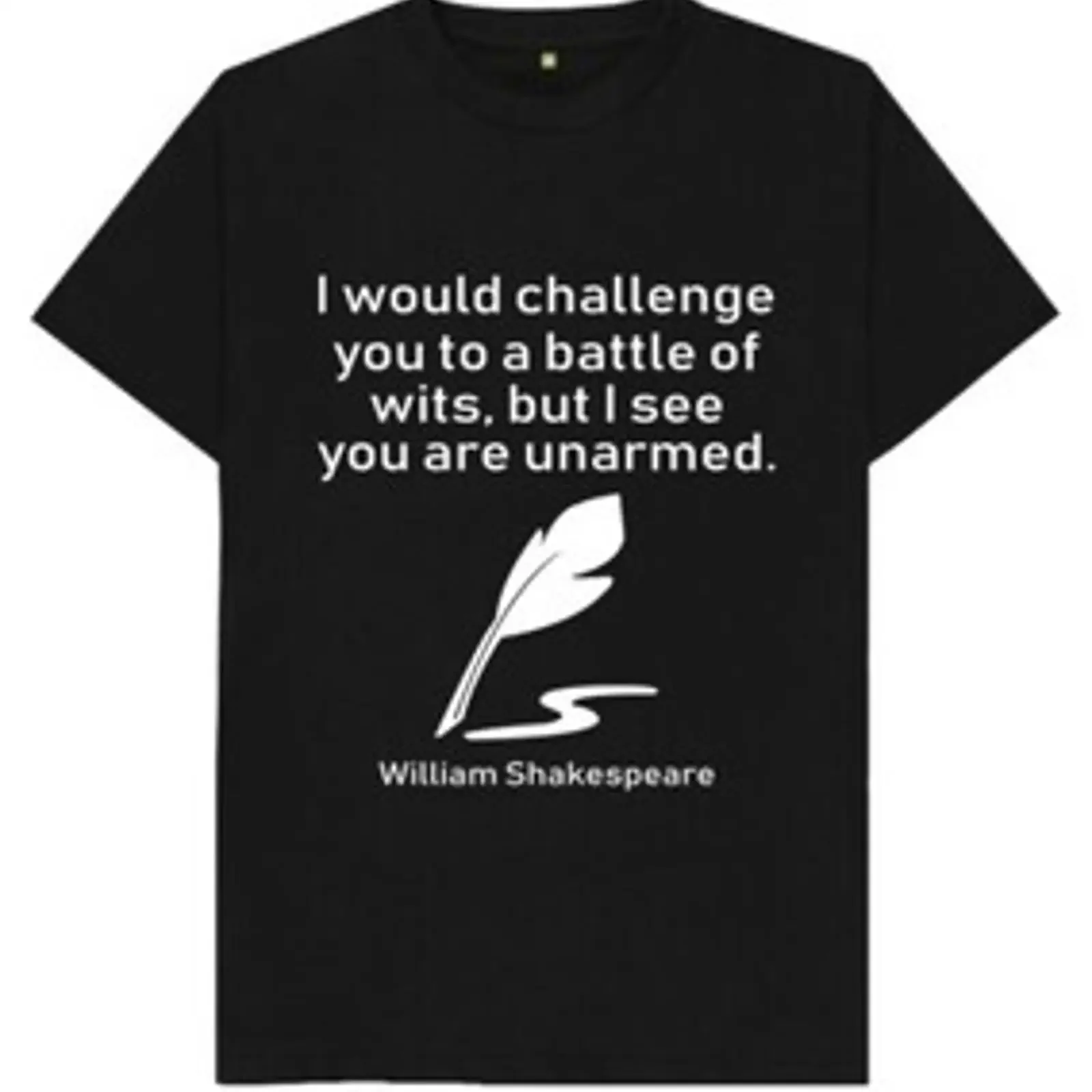 I Challenge You To A Battle Of Wits See Are Unarmed Shakespeare T Shirt vintage Washed designer clothes Versatile Casual