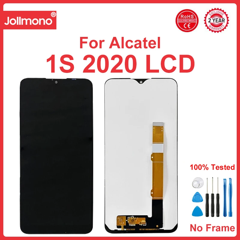 Tested lcd For Alcatel 1S 2020 OT5028 5028 5028Y 5028A 5028D 5028U LCD Display Touch Screen Digitizer Glass Assembly