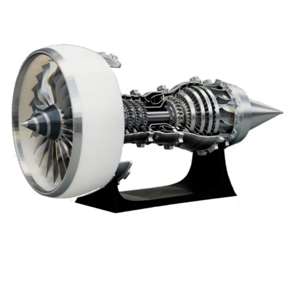 

Turbofan Engine TRENT900 Mini Aircraft Turbofan Engine Model Fan Blades Can Be Turned Experimental Teaching Toy Collection Gift