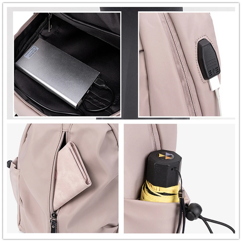 Travel Bag Outdoor Backpacks Women Multi Functional Female Backbags External Charging Port Waterproof Business Commuter Rucksack