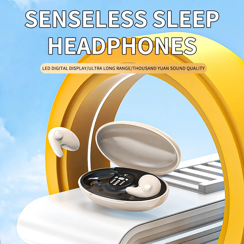 

In-Ear Bluetooth Wireless Sleep Headphones Smart LED Display Bluetooth Headset Long Battery Life Gaming Headset