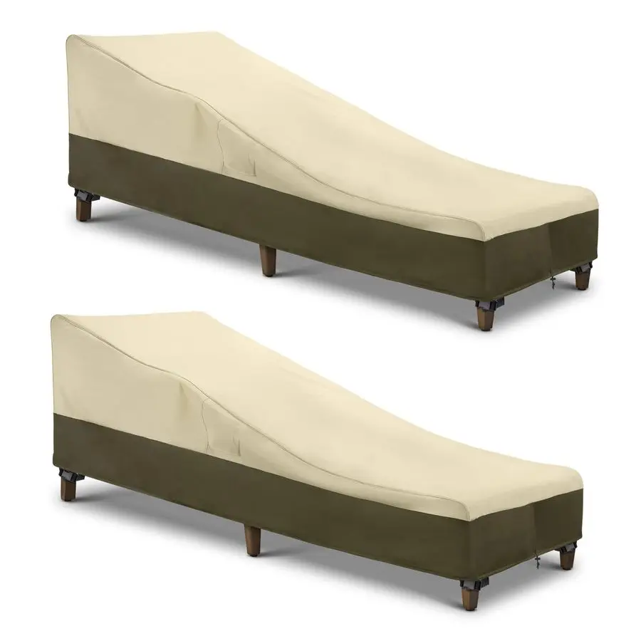 

Chaise Lounge Cover Outdoor Waterproof, Heavy Duty 2 Pack Patio Lounge Chair Covers, UV amp Rip amp Fade Resistant, All Weather