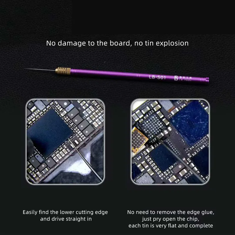 

LUBAN LB-S01 Knife Handle Multi-function Glue Remover Blade for Motherboard Chip Layering CPU IC Edge Glue Scraping Repair Knife