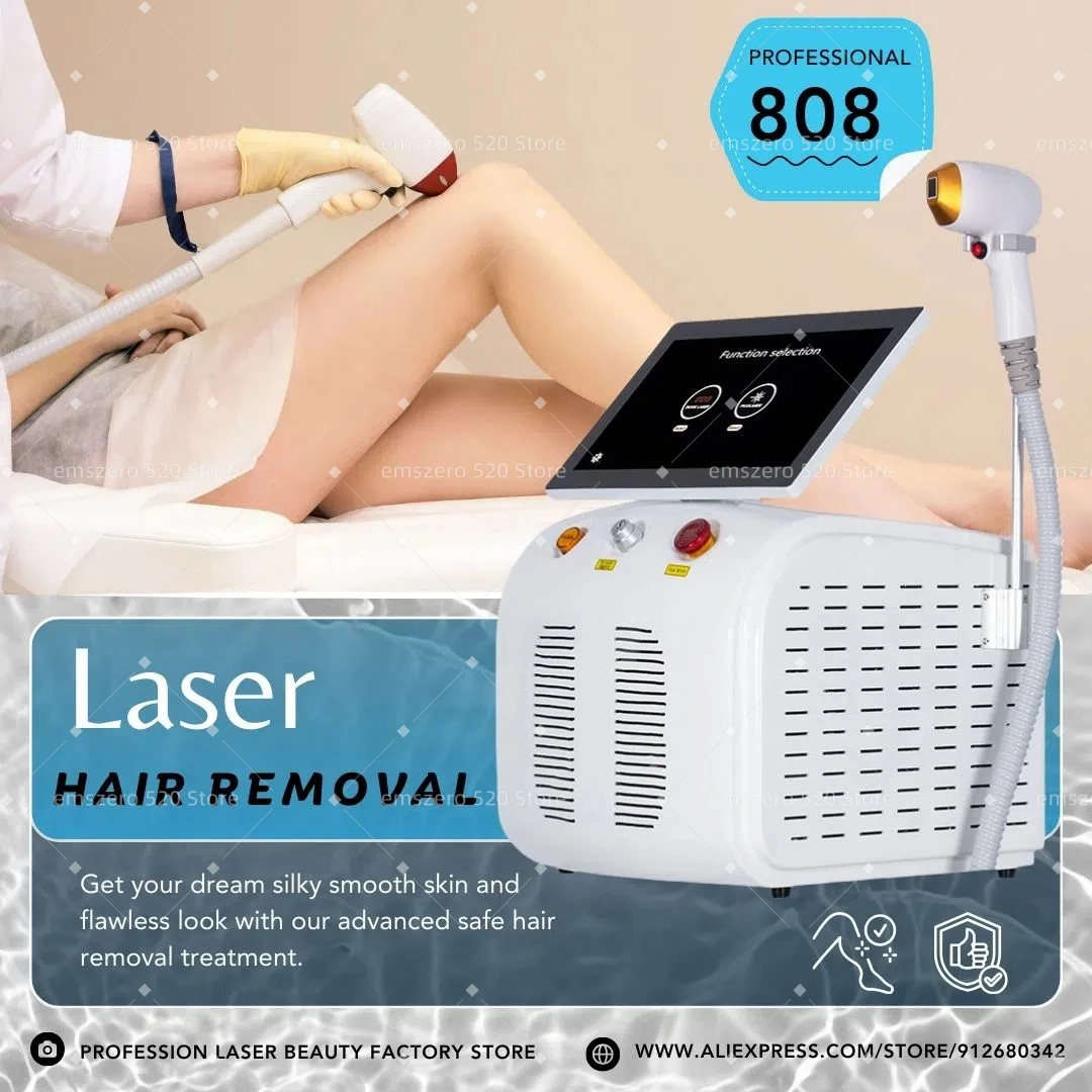 

Portable High Power Ice Cooling Triple Laser 755 808 1064 Device Diode Laser 3 Wavelength Painless 808nm Hair Removal Machine