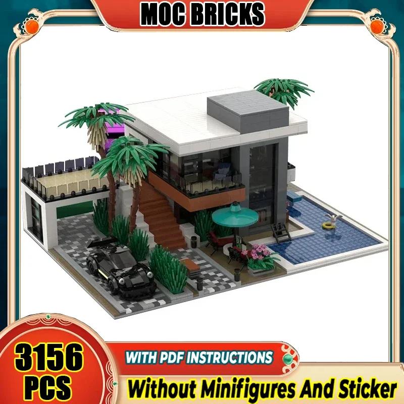 Moc Building Bricks Modern Urban Housing Model Blocks Toys