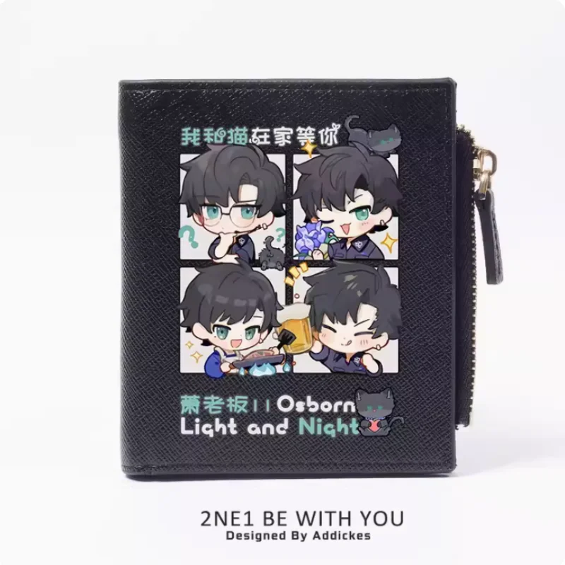 Anime Light and Night Osborn Fashion Wallet PU Purse Card Coin Zipper Money Bag Cosplay Gift B457