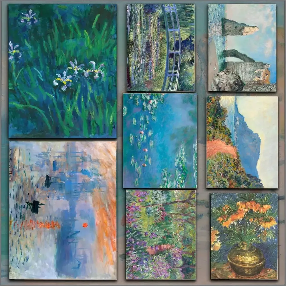 DIY Ölgemälde nach Zahlen, berühmtes Claude Monet-Kunstwerk, Heimdekoration, Wand, Wohnzimmer, Dekor, bestes Geschenk, Rahmen