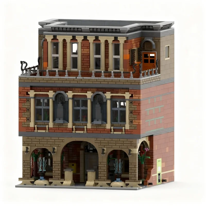 3943pcs MOC Modular Buildings Services & Culture Model Building Blocks Toy Christmas Gift Architecture Brick Assemble Craft