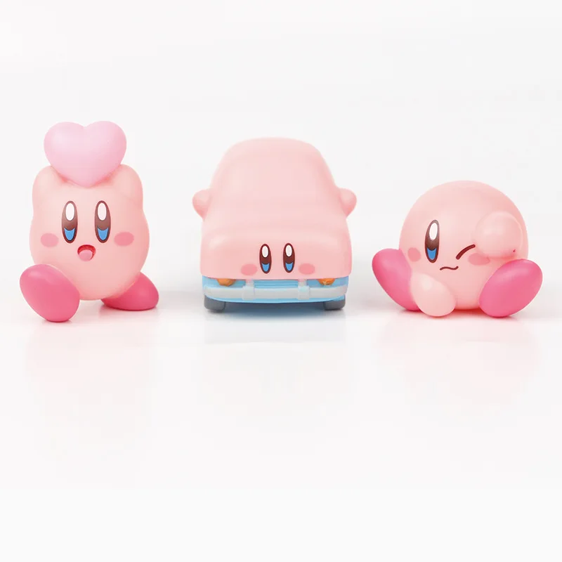 Kawaii Anime Kirby Figures Pink Kirby Waddle Dee Doo Cupid Doughnut Kirby Collect Mini Toys Dolls Action Toy Birthday Girl Gifts