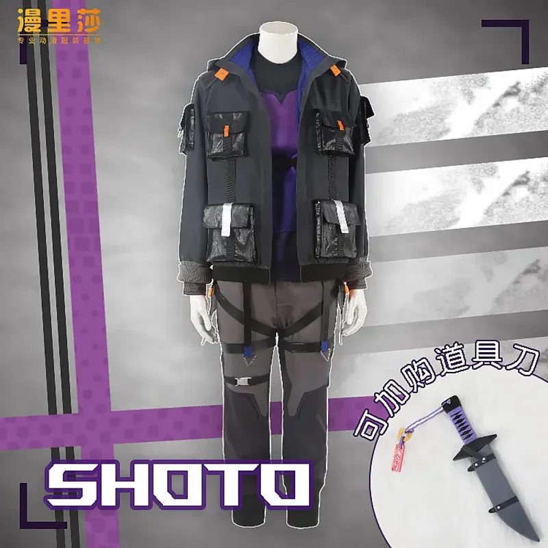 Vtuber shoto/shou cosplay traje shxtou 2.0 jogo de halloween feminino masculino role play outfit nijisanji cosplay traje 30cm prop